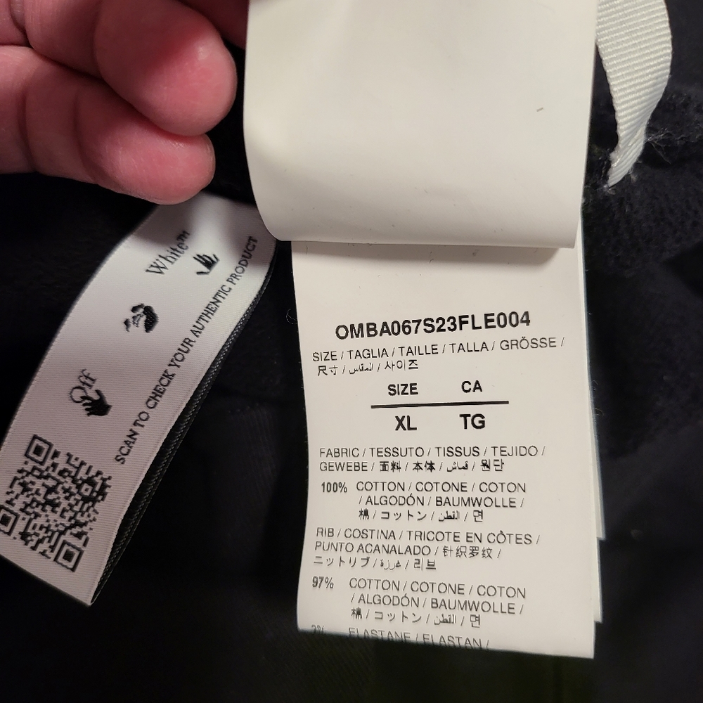 OFF-WHITE Scribble Diag Crewneck Boxy Sweatshirt - Picture 8 of 8